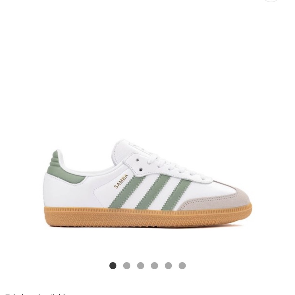 Adidas Samba White and Green Sneakers